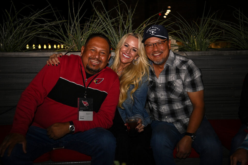 The Arizona Cardinals host a happy hour at Happiest Hour during the inaugural Cardinals Premier Travel trip to Dallas on Sunday, Nov. 2, 2025 in Dallas, TX.