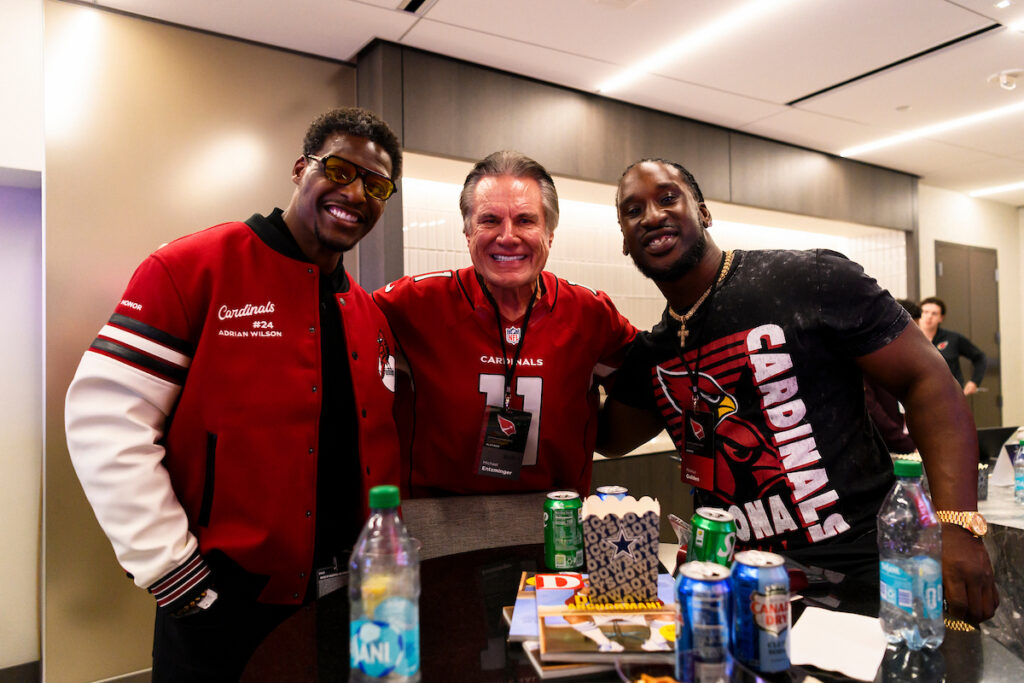 Fans from the inaugural Cardinals Premier Travel trip during the Week 9 regular season game between the Arizona Cardinals and the Dallas Cowboys at AT&T Stadium on Monday, Nov. 3, 2025 in Arlington, TX.