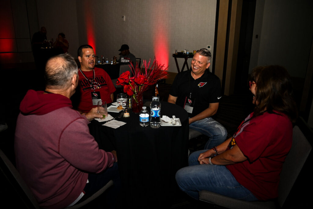 The Arizona Cardinals host a Welcome Reception during the inaugural Cardinals Premier Travel trip to Dallas on Saturday, Nov. 1, 2025 in Dallas, TX.