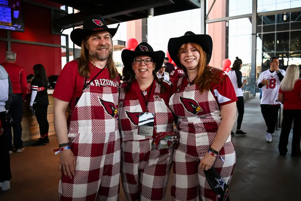 The Arizona Cardinals host a pregame tailgate during the inaugural Cardinals Premier Travel trip at PBR Texas on Monday, Nov. 3, 2025 in Arlington, TX.