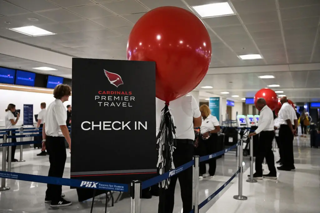 The Arizona Cardinals and Gridiron Air host the inaugural Cardinals Premier Travel trip to Dallas on Saturday, Nov. 1, 2025 in Phoenix, AZ.